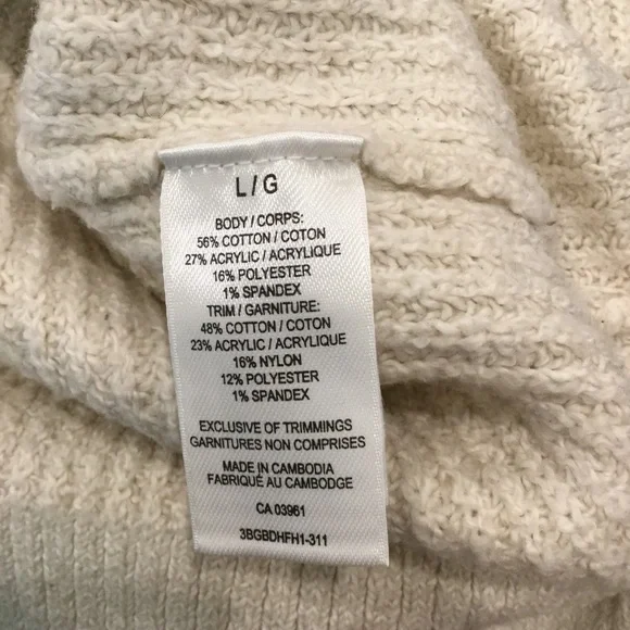 Denver Hayes Women's Neutral Beige Knit Casual Mockneck Sweater Sz L - Picture 6 of 7